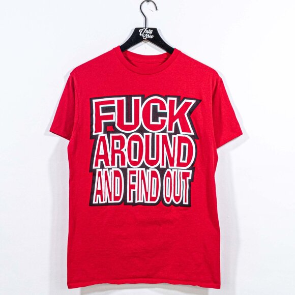 F Around And Find Out T-Shirt Y2K  Medium - Picture 1 of 7